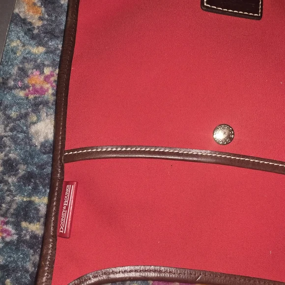 Dooney & Bourke Red and Brown Crossbody Bag Saddle Bag - Picture 5 of 9